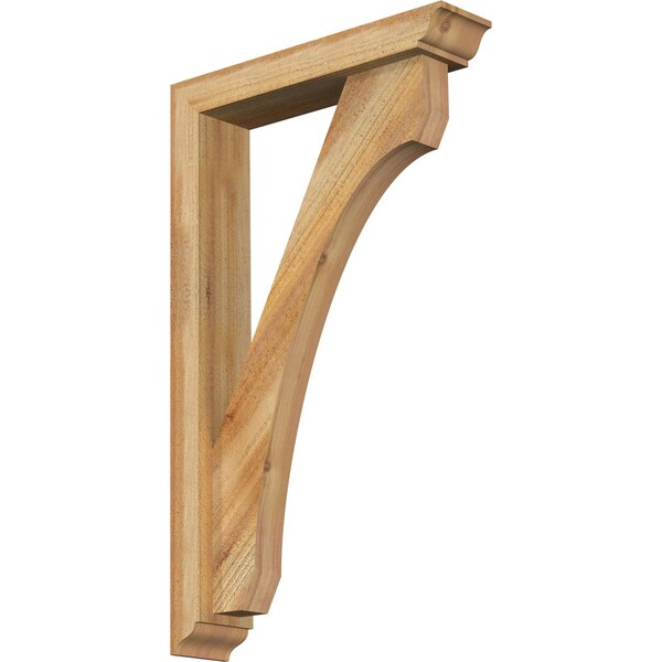Ekena Millwork Legacy Traditional Rough Sawn Bracket w/ Offset Brace, Western Red Cedar, 4"W x 18"D x 30"H BKT0402X18X30LEC01RWR - main